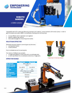 Metal sanding robot - robotic sanding for composite - GEBE2 | EMPOWERING TECHNOLOGIES