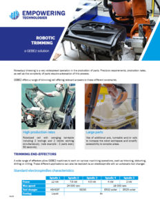 Robotic trimming for composite and metal parts - GEBE2 | EMPOWERING TECHNOLOGIES