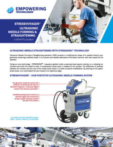 StressVoyager Needle Forming - SONATS - EMPOWERING TECHNOLOGIES